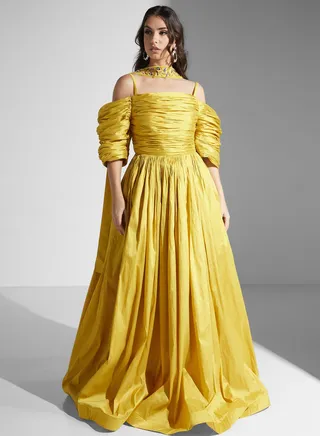 Bardot Ruched Detail Dress