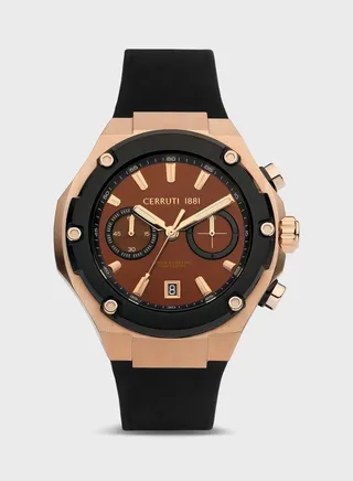 Silicone Strap Analog Watch