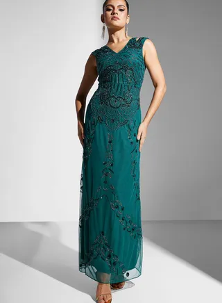 Embellished Dress With Cutout Front
