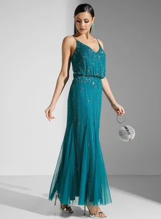 Strappy Embellished Dress