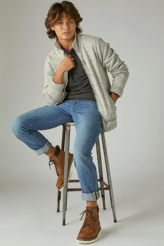 Los Feliz Fleece Full Zip Mock Neck