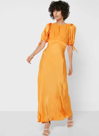 Pleated Shift Dress