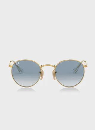 0Rb3447N Round Metal Sunglasses