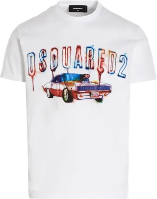 Dsquared2 Car Logo Printed T-Shirt