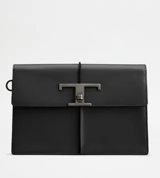 T Timeless Clutch Bag in Leather