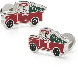 Disney Men's Mickey Mouse Holiday Truck Cufflinks