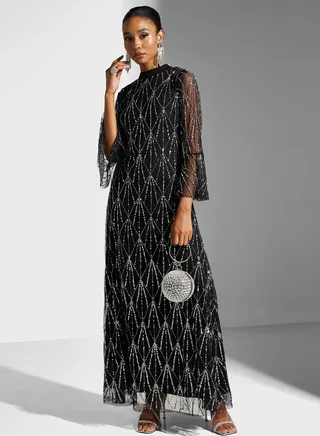High Neck Knitted Dress