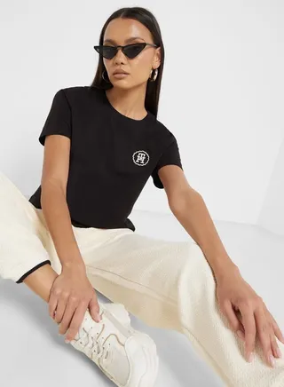 Crew Neck Logo Printed T-Shirt