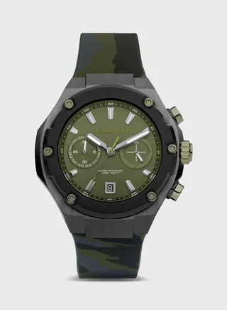 Silicone Strap Analog Watch