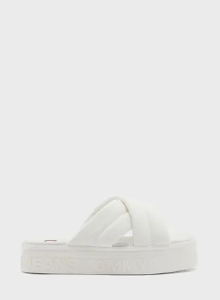 Lettering Flatform Sandals
