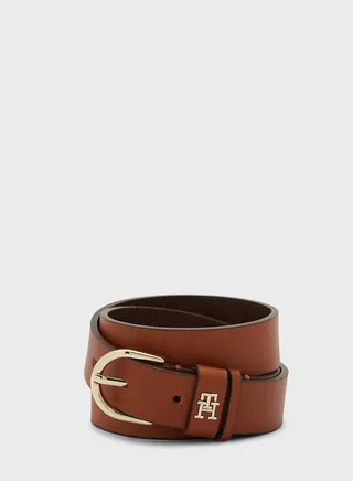 Essential Monogram Detailed Leather Belt