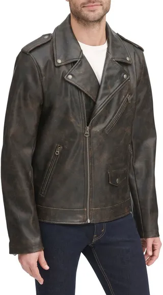 Faux Leather Moto Jacket