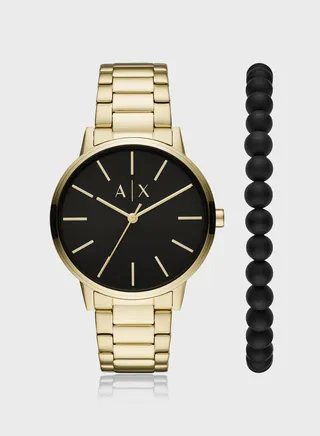 Ax7119 Analog Watch & Bracelet Set