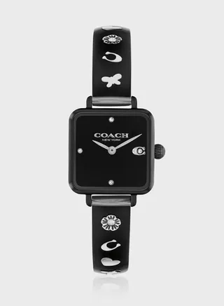 Pu Strap Analog Watch