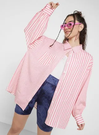 Urban Minx Stripe Button Down Shirt