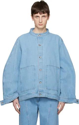 Henrik Vibskov Blue Faded Denim Jacket