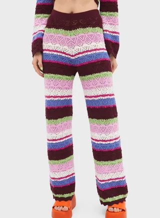 High Waist Knitted Pants
