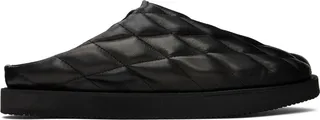 Y's Black Quilted Slippers