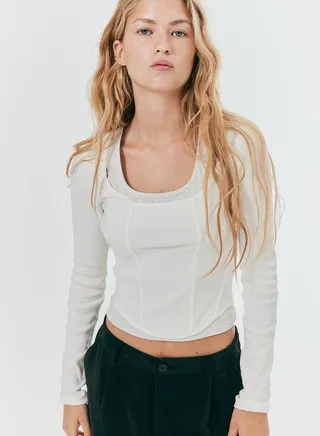 Corset Style Crop Top