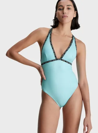 Halter Neck Strappy Swimsuit
