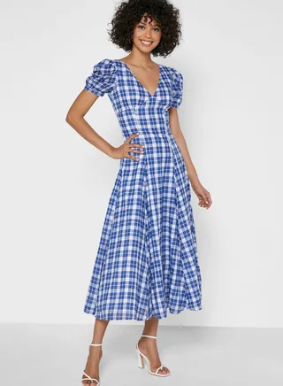 Checked Shift Dress