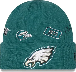 Men's New Era Midnight Green Philadelphia Eagles Identity Cuffed Knit Hat