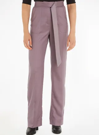 High Waist Belted Pants