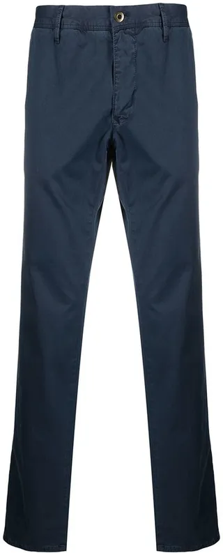 Mid-Rise Straight-Leg Tousers