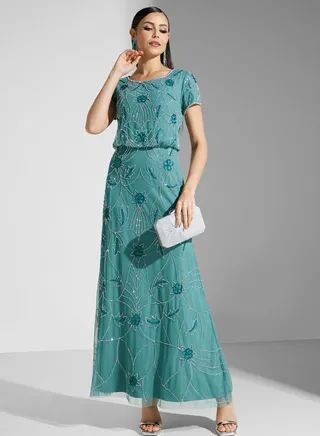Embroidered A-Line Dress
