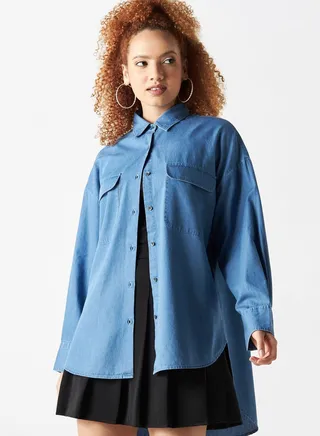 Pocket Detail Button Down Shirt