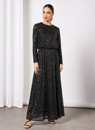 Stylish Round Neck Maxi Dress