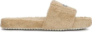 Logo-Plaque Detail Slippers