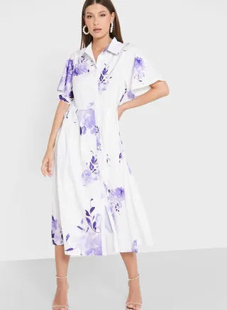 Printed Flared Dress