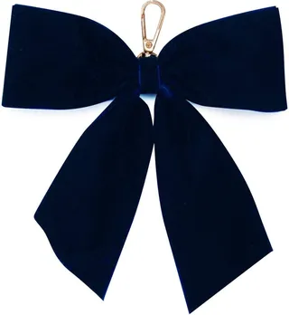 Johnny Loves Rosie - Navy Velvet Bow Keyring
