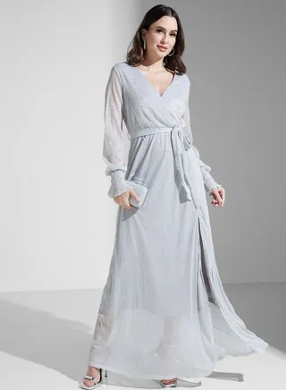Shimmer Wrap Dress