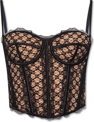 Gucci GG Pattern Lace Corset