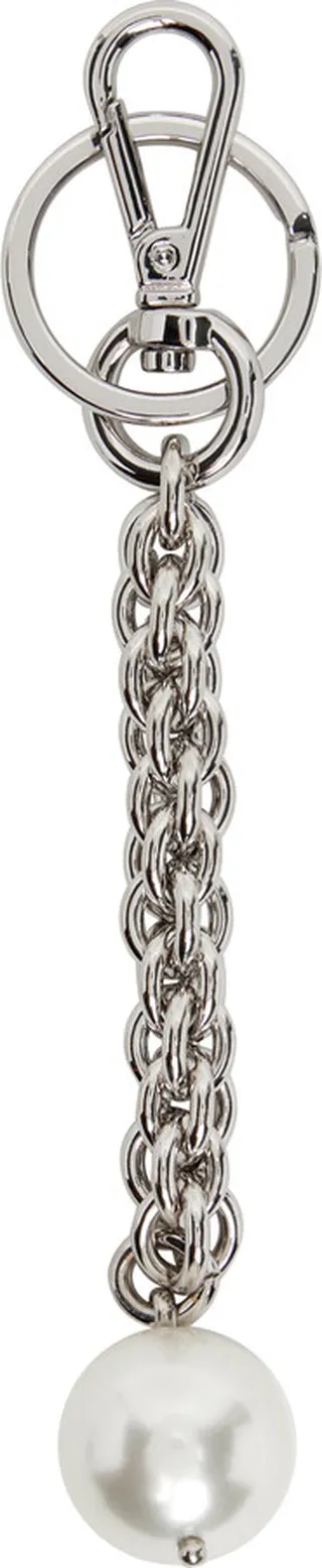 Simone Rocha Silver Pearl Keychain