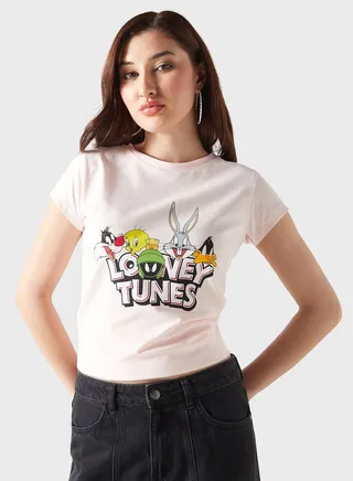 Crew Neck Graphic T-Shirt