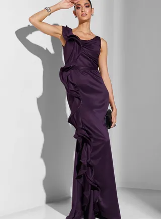 Ruffle Detail Bodycon Dress