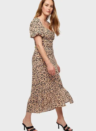 Printed Ruffle Hem Dress