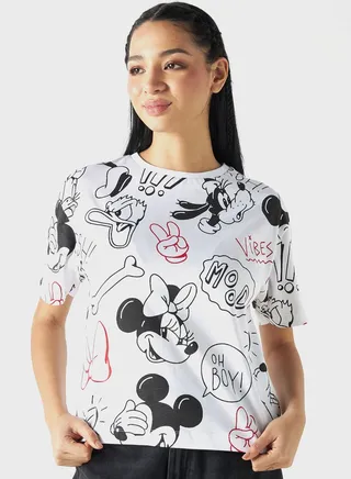 Mickey Mouse Printed T-Shirt