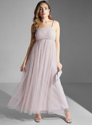Sequin Trim Detail Dress