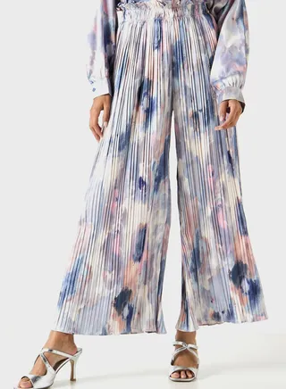 Printed Wide Leg Pants