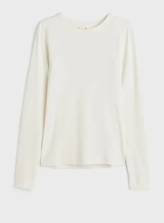 Ribbed Round Neck Top