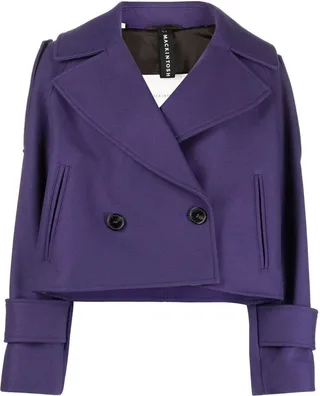 KIRSTEE wool cropped peacoat