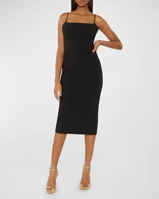 Shepp Square-Neck Midi Bodycon Dress