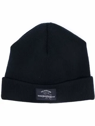 x White Mountaineering logo-patch beanie