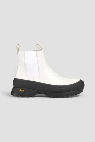 Two-tone leather Chelsea boots