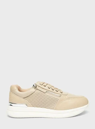 Low Top Plain Sneakers