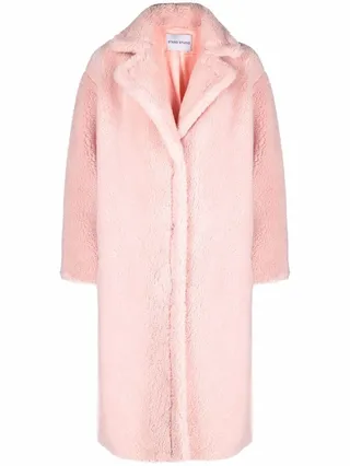 Maria textured single-breasted coat